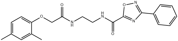 N-[2-[[2-(2,4-dimethylphenoxy)acetyl]amino]ethyl]-3-phenyl-1,2,4-oxadiazole-5-carboxamide Structure