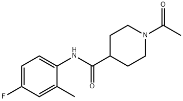 1-acetyl-N-(4-fluoro-2-methylphenyl)piperidine-4-carboxamide Structure