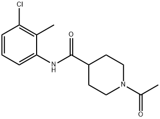 1-acetyl-N-(3-chloro-2-methylphenyl)piperidine-4-carboxamide,898131-02-7,结构式