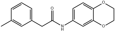 N-(2,3-dihydro-1,4-benzodioxin-6-yl)-2-(3-methylphenyl)acetamide Struktur