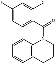 (2-chloro-4-fluorophenyl)-(3,4-dihydro-2H-quinolin-1-yl)methanone 化学構造式