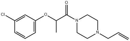 2-(3-chlorophenoxy)-1-(4-prop-2-enylpiperazin-1-yl)propan-1-one Structure