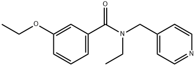 3-ethoxy-N-ethyl-N-(pyridin-4-ylmethyl)benzamide 化学構造式