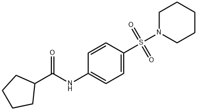 N-(4-piperidin-1-ylsulfonylphenyl)cyclopentanecarboxamide Structure