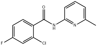 2-chloro-4-fluoro-N-(6-methylpyridin-2-yl)benzamide 化学構造式