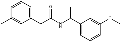 N-[1-(3-methoxyphenyl)ethyl]-2-(3-methylphenyl)acetamide Structure