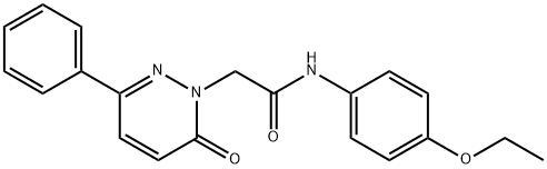 N-(4-ethoxyphenyl)-2-(6-oxo-3-phenylpyridazin-1-yl)acetamide 化学構造式