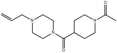 1-[4-(4-prop-2-enylpiperazine-1-carbonyl)piperidin-1-yl]ethanone Structure