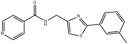 N-[[2-(3-methylphenyl)-1,3-thiazol-4-yl]methyl]pyridine-4-carboxamide Structure