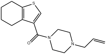 (4-prop-2-enylpiperazin-1-yl)-(4,5,6,7-tetrahydro-1-benzothiophen-3-yl)methanone 结构式