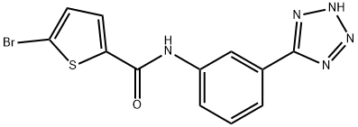 5-bromo-N-[3-(2H-tetrazol-5-yl)phenyl]thiophene-2-carboxamide Structure