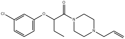 2-(3-chlorophenoxy)-1-(4-prop-2-enylpiperazin-1-yl)butan-1-one 化学構造式