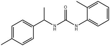 1-(2-methylphenyl)-3-[1-(4-methylphenyl)ethyl]urea 化学構造式