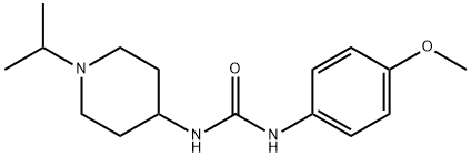 1-(4-methoxyphenyl)-3-(1-propan-2-ylpiperidin-4-yl)urea 结构式