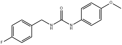1-[(4-fluorophenyl)methyl]-3-(4-methoxyphenyl)urea 化学構造式