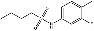 N-(3-fluoro-4-methylphenyl)butane-1-sulfonamide Structure