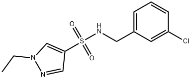 N-[(3-chlorophenyl)methyl]-1-ethylpyrazole-4-sulfonamide|