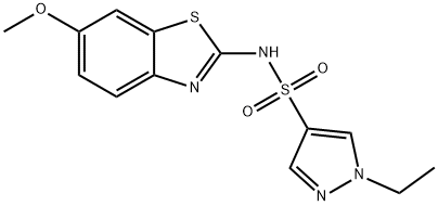 1-ethyl-N-(6-methoxy-1,3-benzothiazol-2-yl)pyrazole-4-sulfonamide Struktur