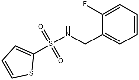 N-[(2-fluorophenyl)methyl]thiophene-2-sulfonamide Structure