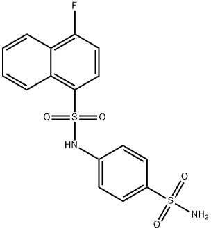 4-fluoro-N-(4-sulfamoylphenyl)naphthalene-1-sulfonamide 化学構造式