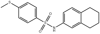 4-methylsulfanyl-N-(5,6,7,8-tetrahydronaphthalen-2-yl)benzenesulfonamide,899374-35-7,结构式