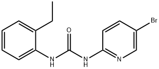 1-(5-bromopyridin-2-yl)-3-(2-ethylphenyl)urea Struktur