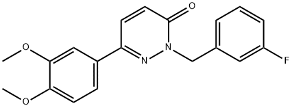 6-(3,4-dimethoxyphenyl)-2-[(3-fluorophenyl)methyl]pyridazin-3-one 结构式