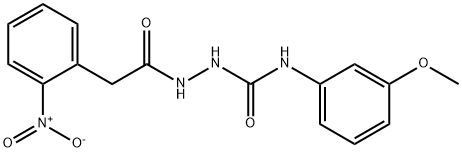 1-(3-methoxyphenyl)-3-[[2-(2-nitrophenyl)acetyl]amino]urea 化学構造式