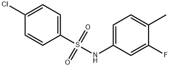 4-chloro-N-(3-fluoro-4-methylphenyl)benzenesulfonamide 结构式