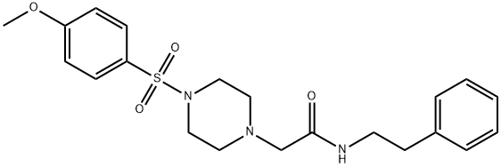 2-[4-(4-methoxyphenyl)sulfonylpiperazin-1-yl]-N-(2-phenylethyl)acetamide Structure