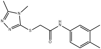 N-(3,4-dimethylphenyl)-2-[(4,5-dimethyl-1,2,4-triazol-3-yl)sulfanyl]acetamide 结构式