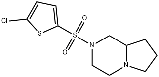 2-(5-chlorothiophen-2-yl)sulfonyl-3,4,6,7,8,8a-hexahydro-1H-pyrrolo[1,2-a]pyrazine 化学構造式