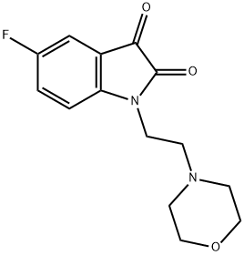 5-fluoro-1-(2-morpholin-4-ylethyl)indole-2,3-dione Struktur