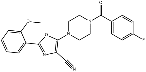 5-[4-(4-fluorobenzoyl)piperazin-1-yl]-2-(2-methoxyphenyl)-1,3-oxazole-4-carbonitrile Structure