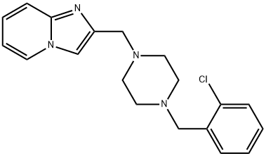 2-[[4-[(2-chlorophenyl)methyl]piperazin-1-yl]methyl]imidazo[1,2-a]pyridine 结构式
