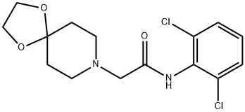 N-(2,6-dichlorophenyl)-2-(1,4-dioxa-8-azaspiro[4.5]decan-8-yl)acetamide 化学構造式