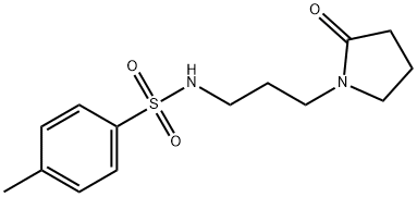4-methyl-N-[3-(2-oxopyrrolidin-1-yl)propyl]benzenesulfonamide 化学構造式
