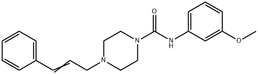 N-(3-methoxyphenyl)-4-[(E)-3-phenylprop-2-enyl]piperazine-1-carboxamide Structure