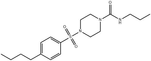 4-(4-butylphenyl)sulfonyl-N-propylpiperazine-1-carboxamide Structure