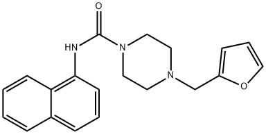 4-(furan-2-ylmethyl)-N-naphthalen-1-ylpiperazine-1-carboxamide Structure