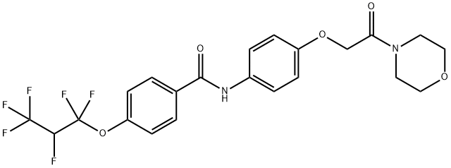 4-(1,1,2,3,3,3-hexafluoropropoxy)-N-[4-(2-morpholin-4-yl-2-oxoethoxy)phenyl]benzamide,909351-87-7,结构式