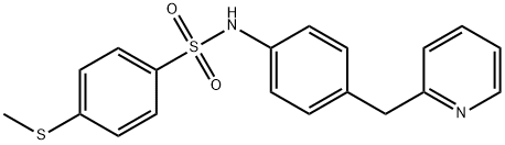 4-methylsulfanyl-N-[4-(pyridin-2-ylmethyl)phenyl]benzenesulfonamide Structure