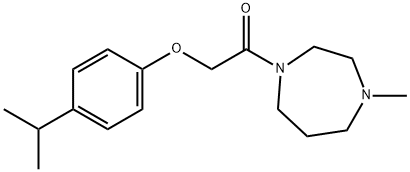 1-(4-methyl-1,4-diazepan-1-yl)-2-(4-propan-2-ylphenoxy)ethanone Structure