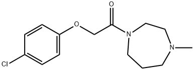 2-(4-chlorophenoxy)-1-(4-methyl-1,4-diazepan-1-yl)ethanone,915900-52-6,结构式