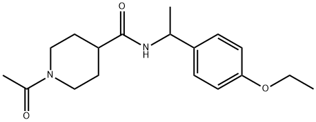 1-acetyl-N-[1-(4-ethoxyphenyl)ethyl]piperidine-4-carboxamide|