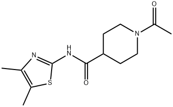 1-acetyl-N-(4,5-dimethyl-1,3-thiazol-2-yl)piperidine-4-carboxamide Structure