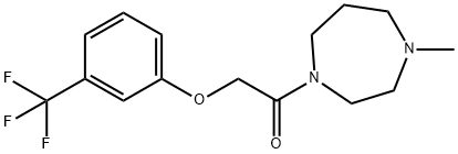 1-(4-methyl-1,4-diazepan-1-yl)-2-[3-(trifluoromethyl)phenoxy]ethanone 结构式