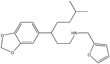 3-(1,3-benzodioxol-5-yl)-N-(furan-2-ylmethyl)-6-methylheptan-1-amine Structure