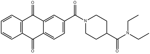 1-(9,10-dioxoanthracene-2-carbonyl)-N,N-diethylpiperidine-4-carboxamide Structure