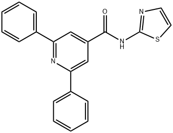 2,6-diphenyl-N-(1,3-thiazol-2-yl)pyridine-4-carboxamide Struktur